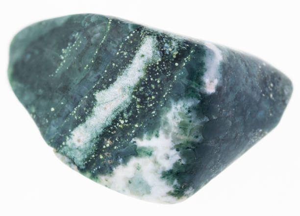 istock tumbled clinochlore chlorite gem stone on white 1081094222