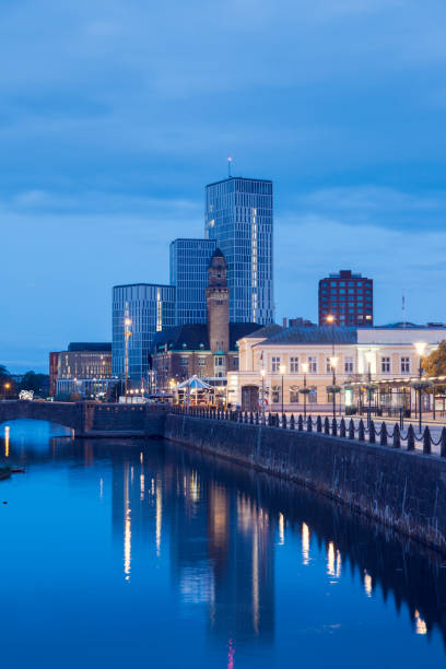 istock Panorama of Malmo at night 1081096152
