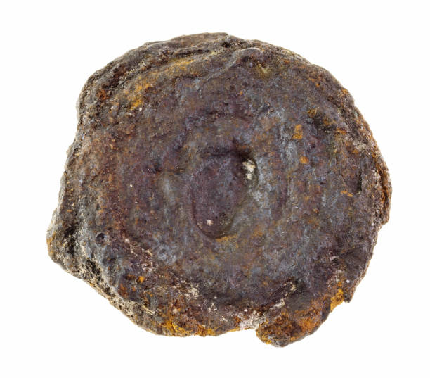 istock rough lake iron ore (limonite) stone on white 1081098750