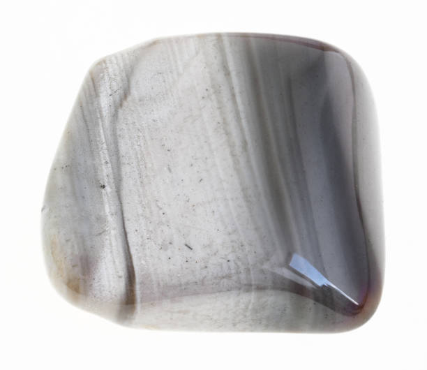 istock polished gray flint stone on white 1081099024
