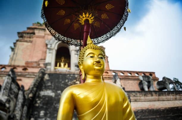 istock Golden Buddha statue in Thailand. 1081104190