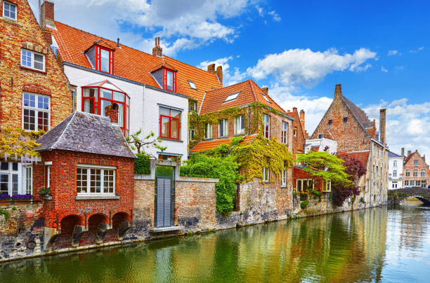 istock Bruges, Belgium. Medieval old brick houses 1081107756