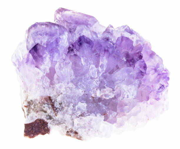 istock matrix of rough amethyst crystals on white 1081107896