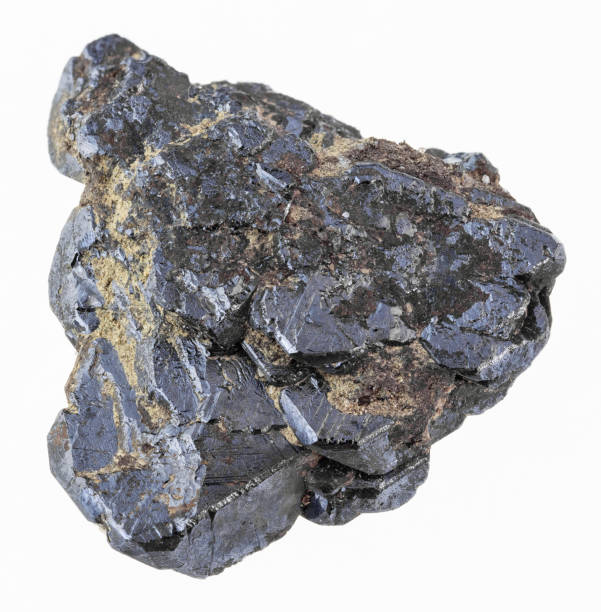 pierre brute ilménite (minerai de titane) blanc - titanium photos et images de collection