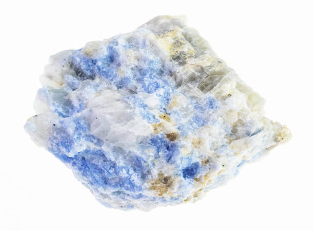istock rough blue vishnevite stone on white 1081110056