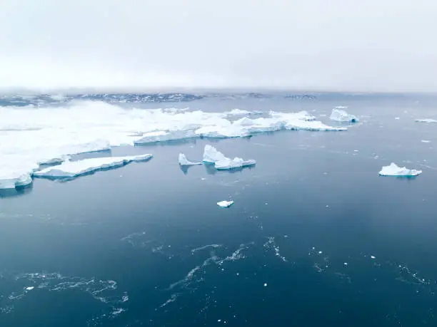 Photo of Icebergs on Arctic Ocean in Greenland