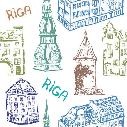 Riga Pattern Rigapatterncolor Stock Illustration - Download Image Now - Architecture ...