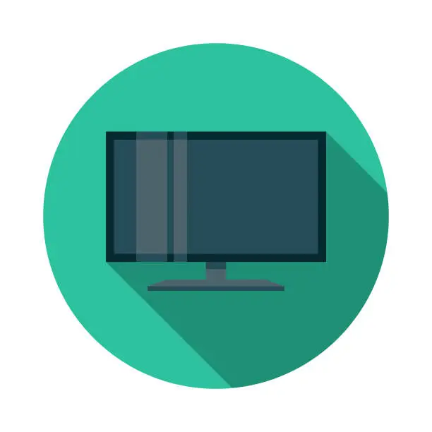 Vector illustration of Television Flat Design Appliance Icon