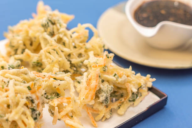 istock Vegetable tempura and shoyu. 1081133342