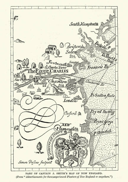 istock Captain John Smith's map of New England, 17th Century 1081144080