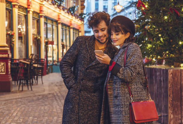istock Happy Couple Christmas Shopping 1081149832