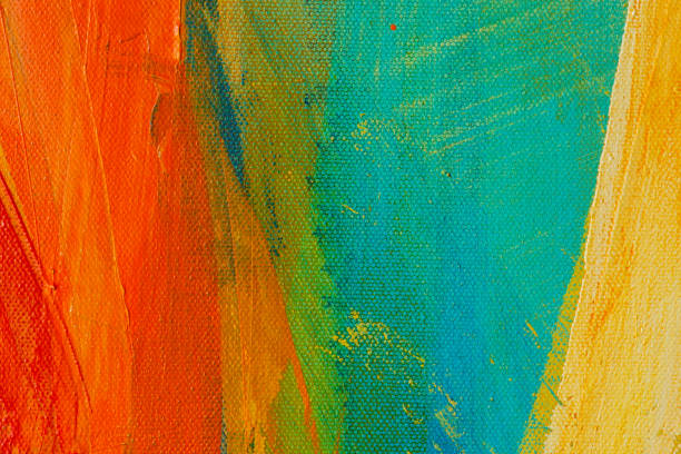 abstract hand-painted art background - palette paint acrylic painting abstract imagens e fotografias de stock