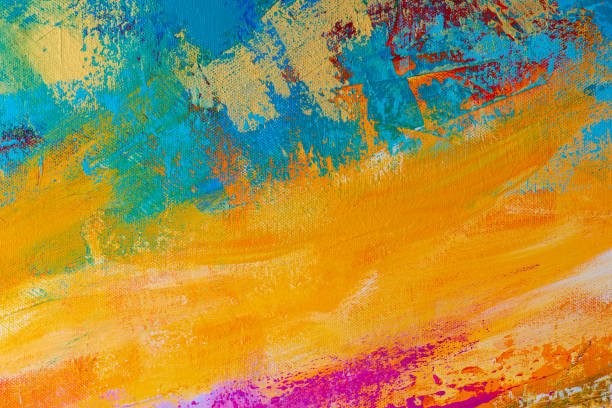 art abstrait peint à la main - paint stroke painting canvas photos et images de collection