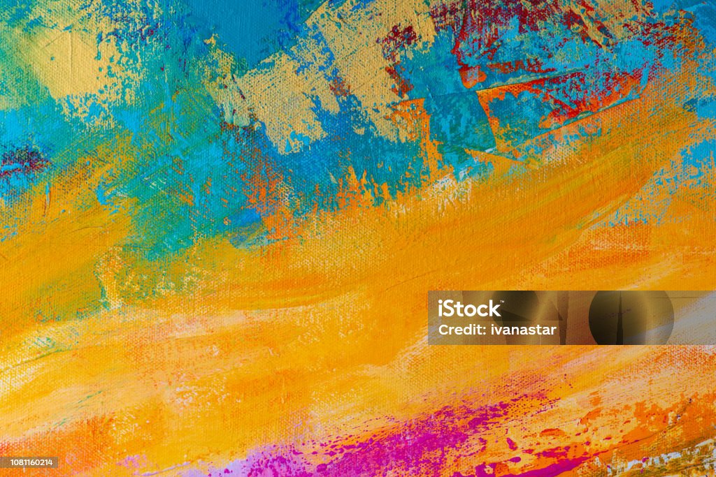 Hand-painted arte abstrato - Foto de stock de Plano de Fundo royalty-free