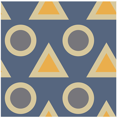 Triangles And Circles Fat And Solid Seamless Pattern Stock Illustration ...