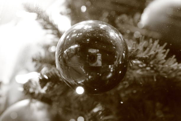 istock Reflection of a lens on a Christmas bauble 1081173020