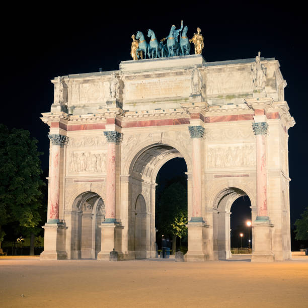 istock Paris, France. Arc de Triomphe du Carrousel at night 1081179396
