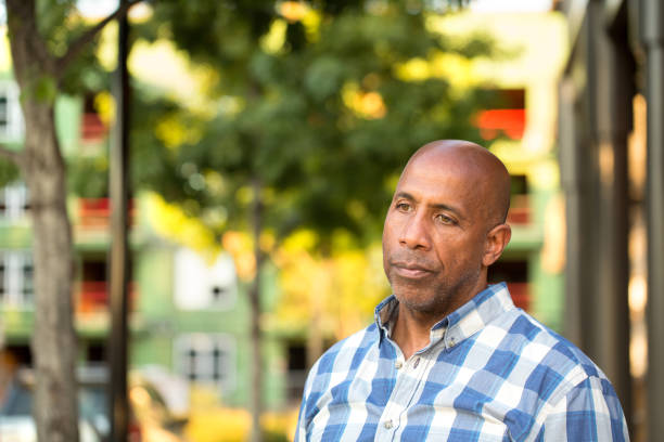 istock Mature African American man in deep thought. 1081185166