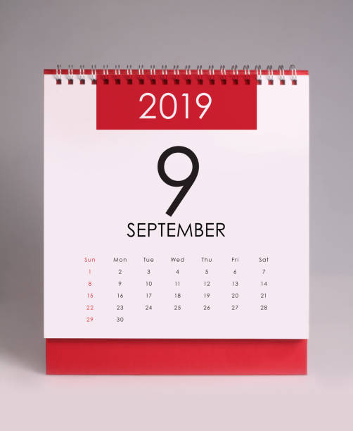 Simple desk calendar 2019 - September