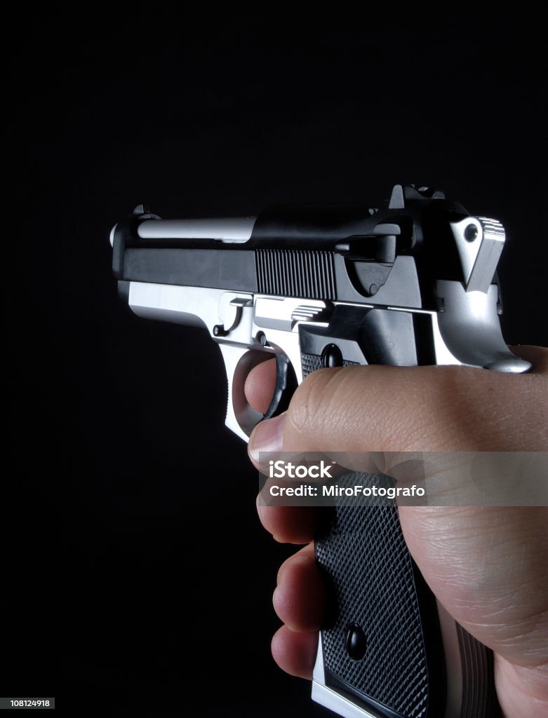 Objetivo 9 mm revólver - Foto de stock de Proteção royalty-free