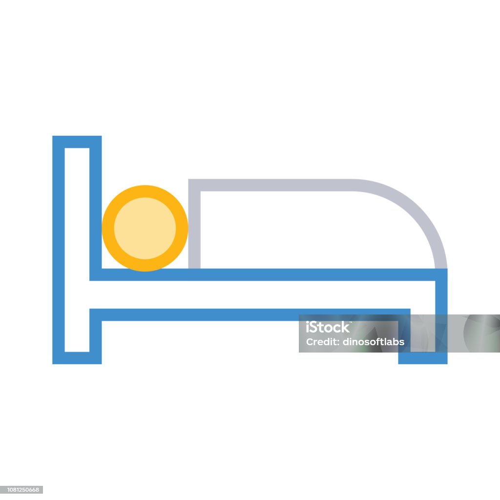 Sleep Inn Vector Bed Sleep Hotel Stock Illustration - Download Image Now - Art, Bed ...