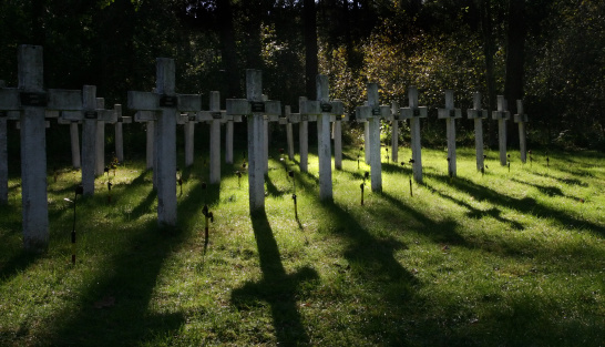 Srebrenica, Bosnia and Herzegovina - JULY 11, 2019: The Srebrenica-Potocari memorial and cemetery for the victims of the 1995 massacre over muslims in Bosnia Herzegovina.