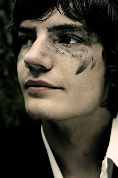 istock Young man with dirt on face 108125168
