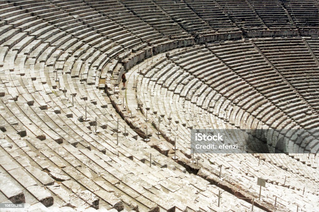 Древние Греческие или Римский Amphitheatre - Стоковые фото Греция роялти-фри
