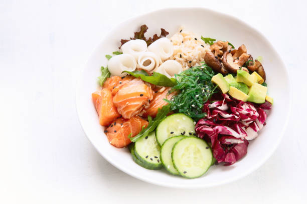 istock Salmon poke bowl . 1081252390