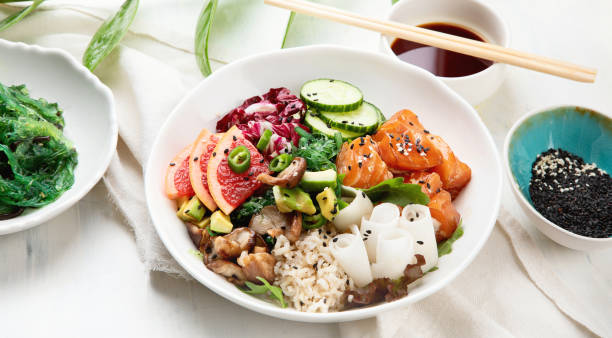 istock Salmon poke bowl . 1081252500