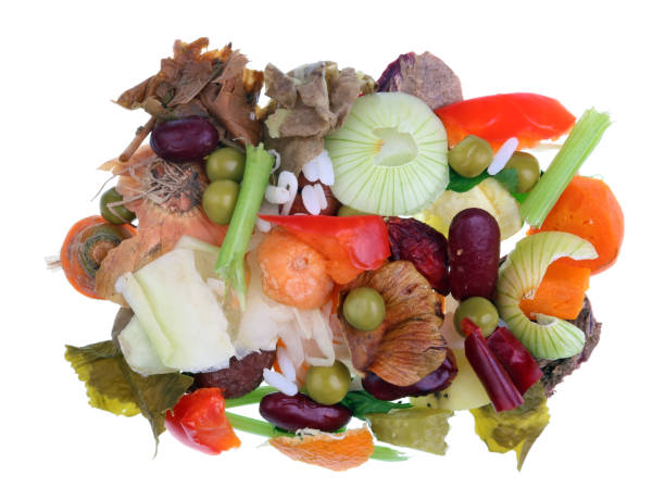 istock Food vegetables waste which remain after  cooking.  Isolated macro 1081255438