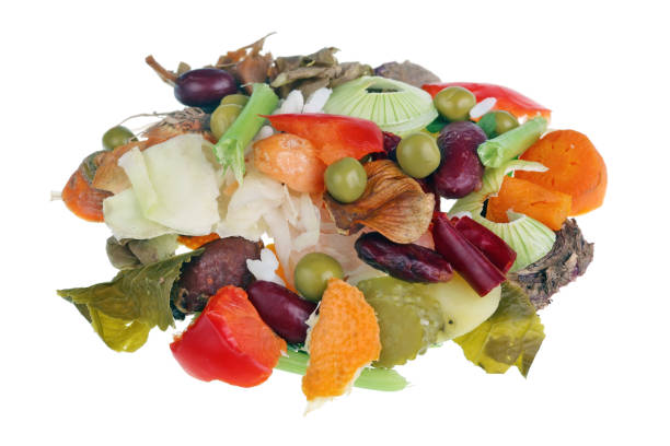 istock Food vegetables waste which remain after  cooking.  Isolated macro 1081255452
