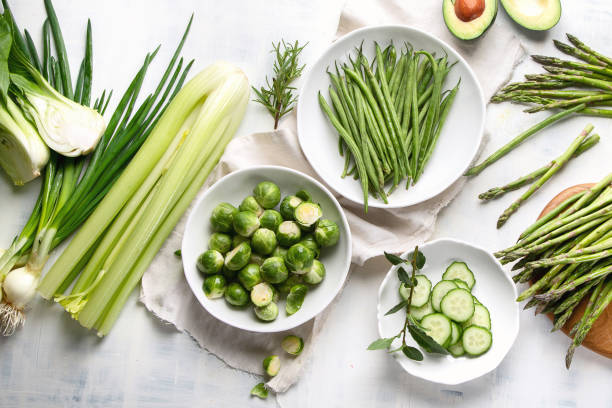 Green vegetables for healthy cooking