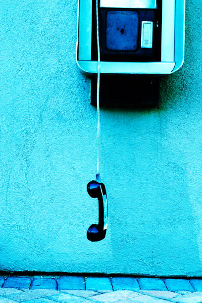 Pay Phone: Cross Processed stock photo