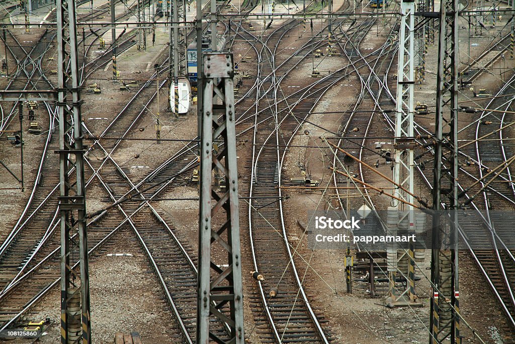 Лабиринт железных дорог в Праге - Стоковые фото Без людей роялти-фри