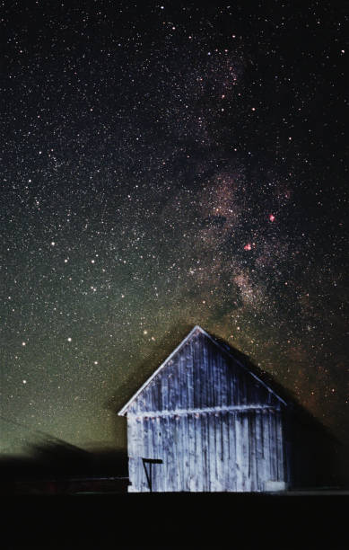 istock Old Barn with Stars At Night 108125954