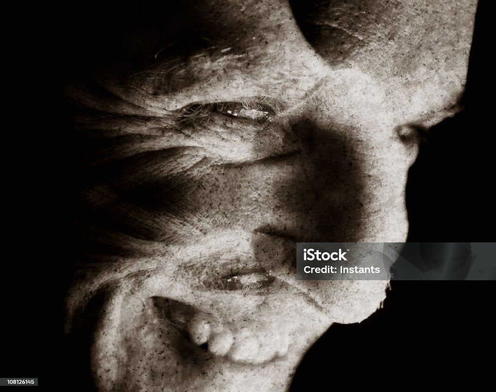 Moody Retrato de hombre, manipulada - Foto de stock de Adulto libre de derechos