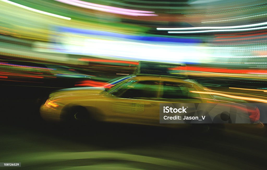New York City Taxi, sfuocatura di movimento - Foto stock royalty-free di New York - Città