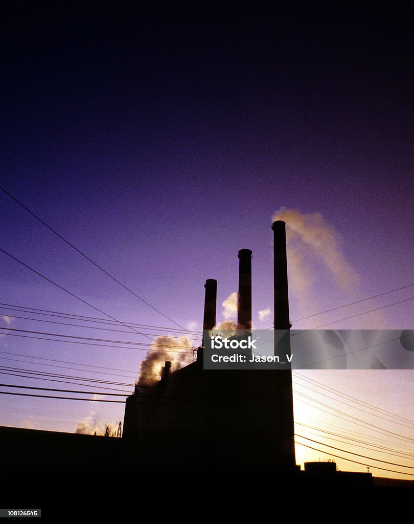 Power Plant  Air Pollution Stock Photo