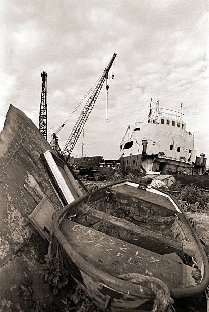 istock Ship Junkyard, Sepia Toned 108126720