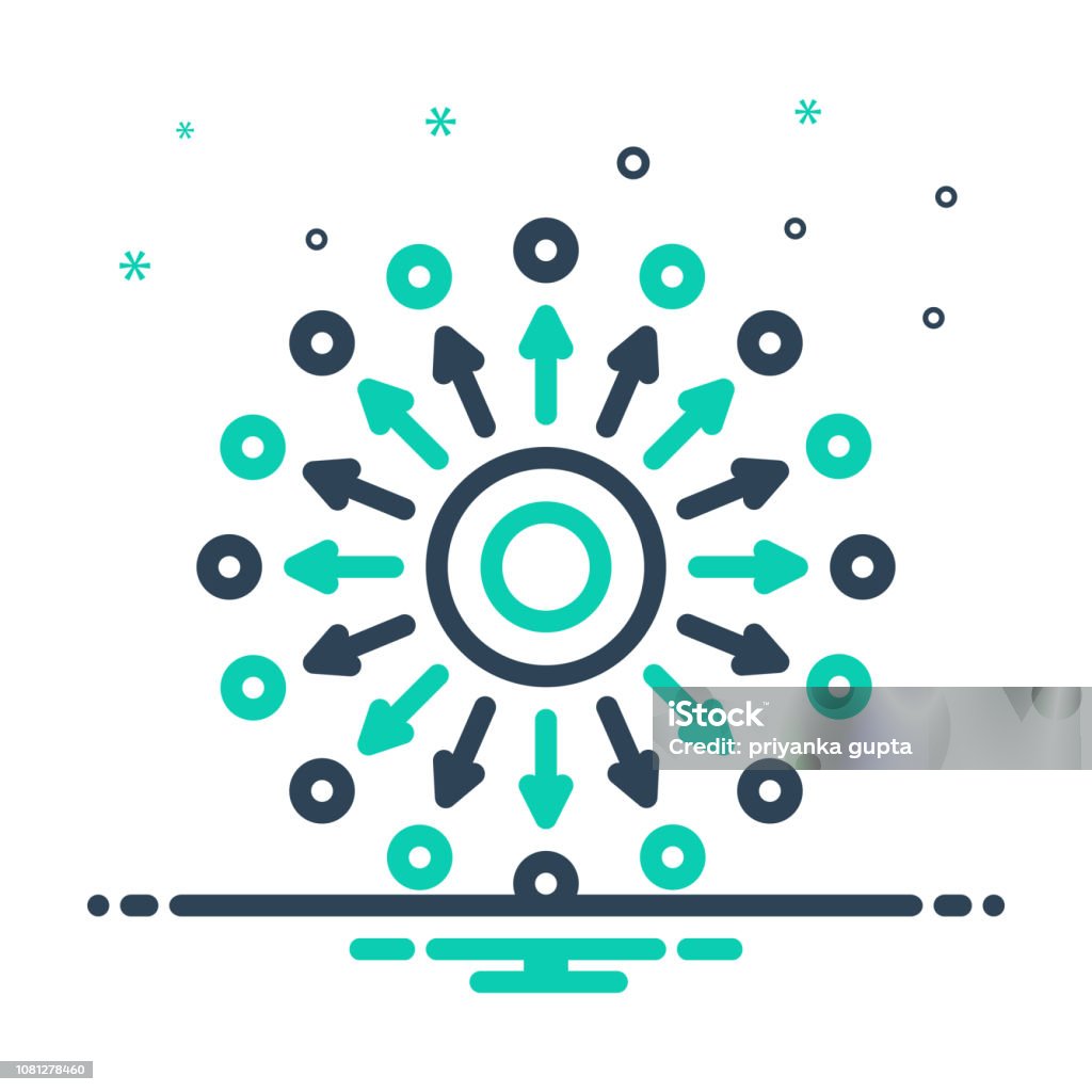 Bio Diffusivity Icon Diffusion Spreading Stock Illustration - Download Image Now - Growth ...