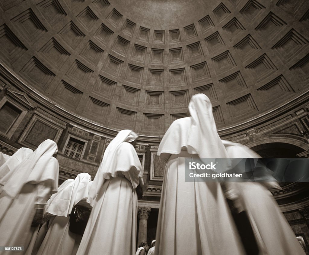 Nun Statues in Pantheon in the pantheon Nun Stock Photo