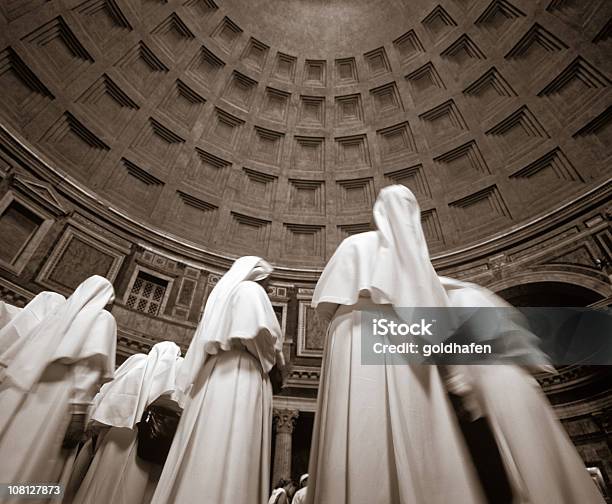 Nun Statues In Pantheon Stock Photo - Download Image Now - Nun, Convent, Italy