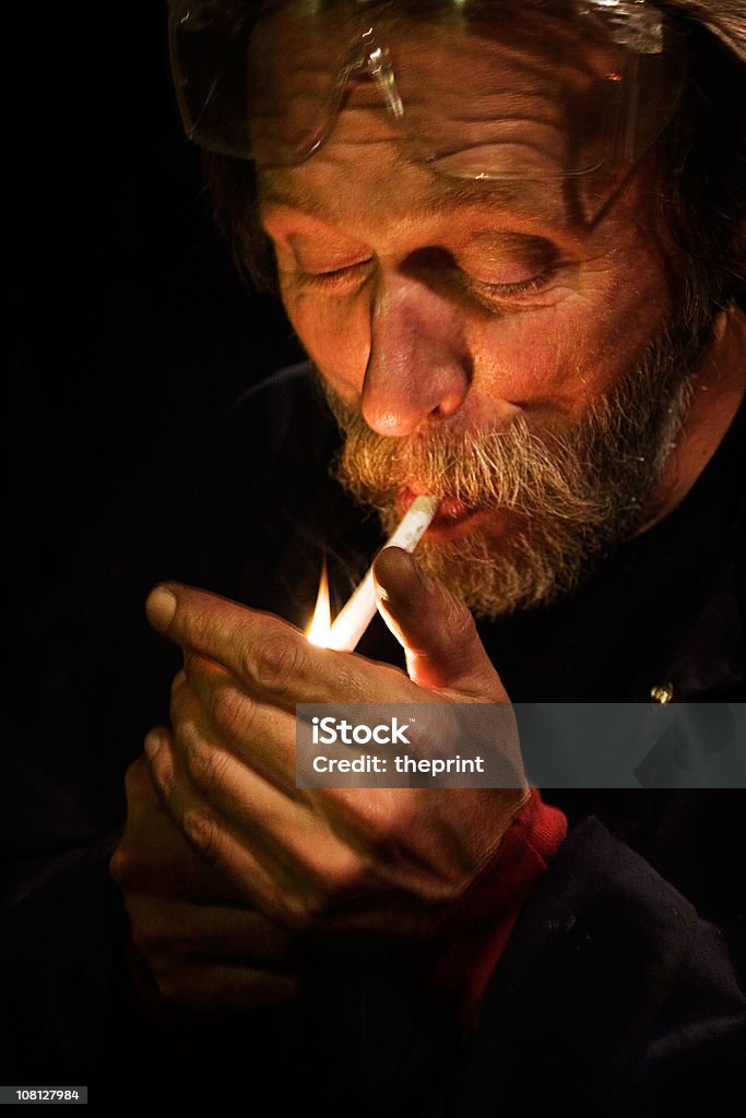 Time for a Smoke  50-54 Years Stock Photo