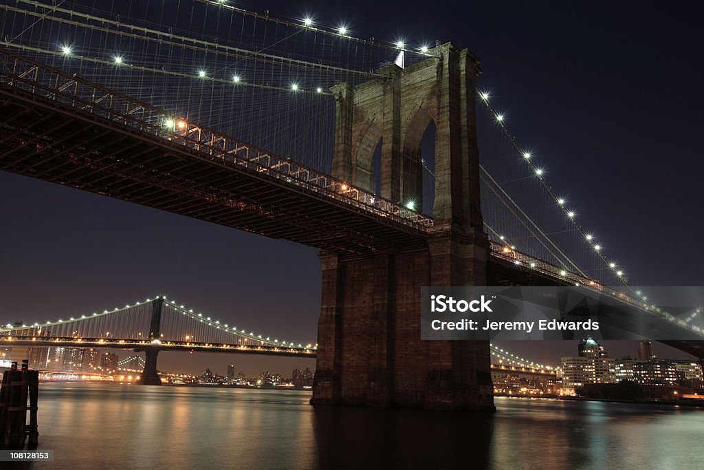 Brooklyn puente de Manhattan, Nueva York, Estados Unidos - Foto de stock de Acero libre de derechos