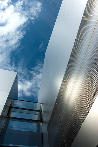 istock Sunlight Reflecting on Contemporary Aluminum Building 108128219