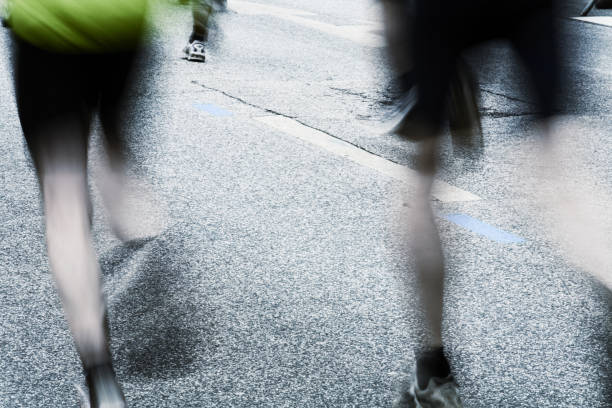 Marathon runners in Mexico city