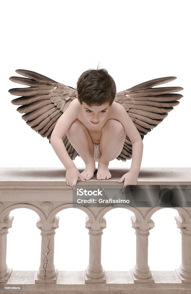 Angel seduto su Balaustrata - Foto stock royalty-free di 4-5 anni