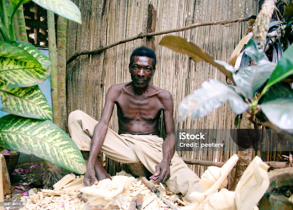 Vecchio uomo africano - Foto stock royalty-free di Benin