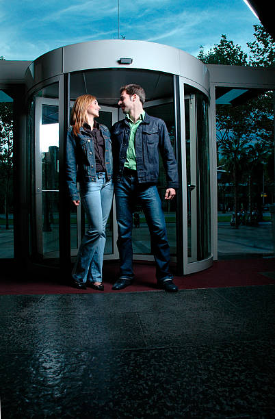 istock Young Couple in Hotel Door 108129099
